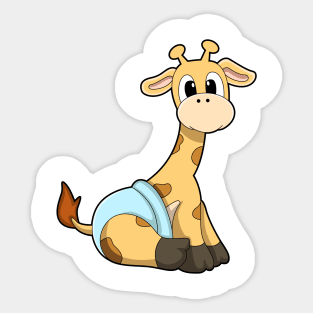 Giraffe with Underpants Sticker